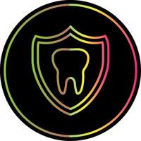 Tooth Line Gradient Due Color Icon Design vector