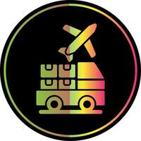 Logistic Service Provider Glyph Due Color Icon Design vector