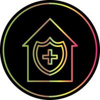 House Line Gradient Due Color Icon Design vector