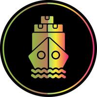 Ship By Sea Glyph Due Color Icon Design vector