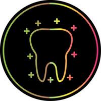 Tooth Line Gradient Due Color Icon Design vector