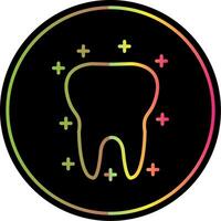 Tooth Line Gradient Due Color Icon Design vector