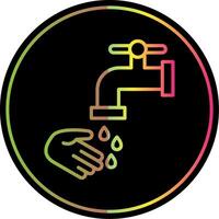 Washing Hands Line Gradient Due Color Icon Design vector