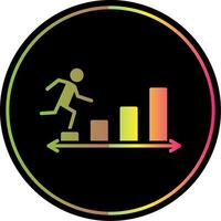 Commerce Career Glyph Due Color Icon Design vector