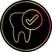 Tooth Line Gradient Due Color Icon Design vector