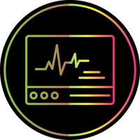 ECG Monitor Line Gradient Due Color Icon Design vector