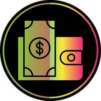 Payment Glyph Due Color Icon Design vector