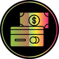 pago métodos glifo debido color icono diseño vector