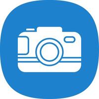 Camera Glyph Curve Icon Design vector