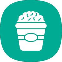 Popcorn Glyph Curve Icon Design vector