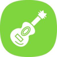 Guitar Glyph Curve Icon Design vector