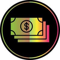 Money Glyph Due Color Icon Design vector