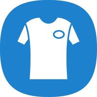 T Shirt Glyph Curve Icon Design vector