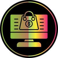 Buy OnLine Circle Multi Circle Glyph Due Color Icon Design vector