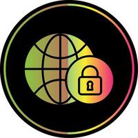 Global Security Glyph Due Color Icon Design vector