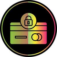 Credit Card Security Glyph Due Color Icon Design vector