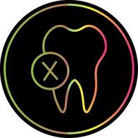 dentista línea degradado debido color icono diseño vector