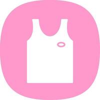 Tank Top Glyph Curve Icon Design vector