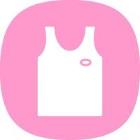 Tank Top Glyph Curve Icon Design vector