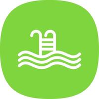 Swimming Pool Glyph Curve Icon Design vector