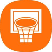 Basketball Hoop Glyph Curve Icon Design vector