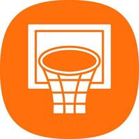 baloncesto aro glifo curva icono diseño vector