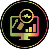 System Monitoring Glyph Due Color Icon Design vector