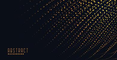 abstract black background with golden particles trail vector
