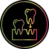 implantes línea degradado debido color icono diseño vector