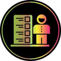 Employee Skills Glyph Due Color Icon Design vector