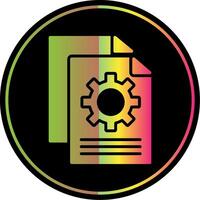 File Management Glyph Due Color Icon Design vector
