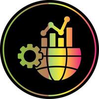 Global Markets Glyph Due Color Icon Design vector
