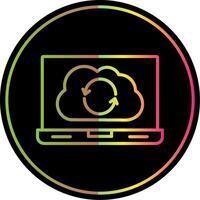 Syncronization Line Gradient Due Color Icon Design vector