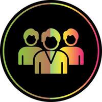 Company Meeting Glyph Due Color Icon Design vector