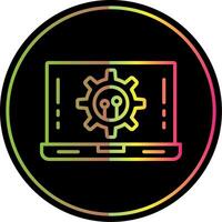 Software Development Line Gradient Due Color Icon Design vector