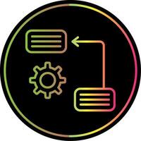 Prioritize Line Gradient Due Color Icon Design vector
