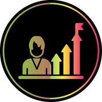 Career Ways Glyph Due Color Icon Design vector