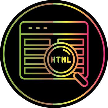 Code Review Line Gradient Due Color Icon Design vector