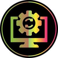 Data Processing Glyph Due Color Icon Design vector
