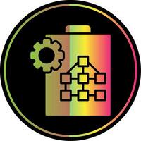 Organization Chart Glyph Due Color Icon Design vector