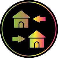 Change Of Housing Glyph Due Color Icon Design vector