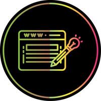 Website Design Line Gradient Due Color Icon Design vector