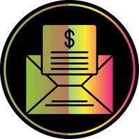 Mailing Lists Glyph Due Color Icon Design vector