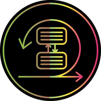 Sprint Line Gradient Due Color Icon Design vector