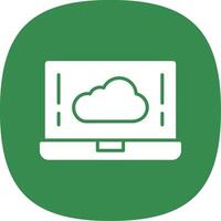 Cloud Glyph Curve Icon Design vector