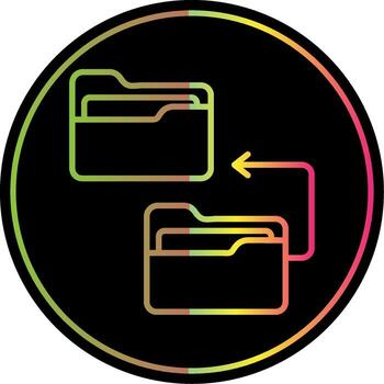 Backlog Line Gradient Due Color Icon Design vector