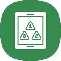 Tablet Glyph Curve Icon Design vector