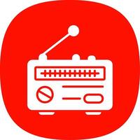 Radio Glyph Curve Icon Design vector