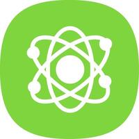 Atomic Glyph Curve Icon Design vector