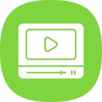 Player Glyph Curve Icon Design vector